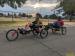 Morning ride on a Hase Trigo recumbent delta tricycle tandem with a Kett-Wiesel