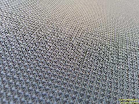 Medium-density weave of the seat-cover of a Terratrike Rambler