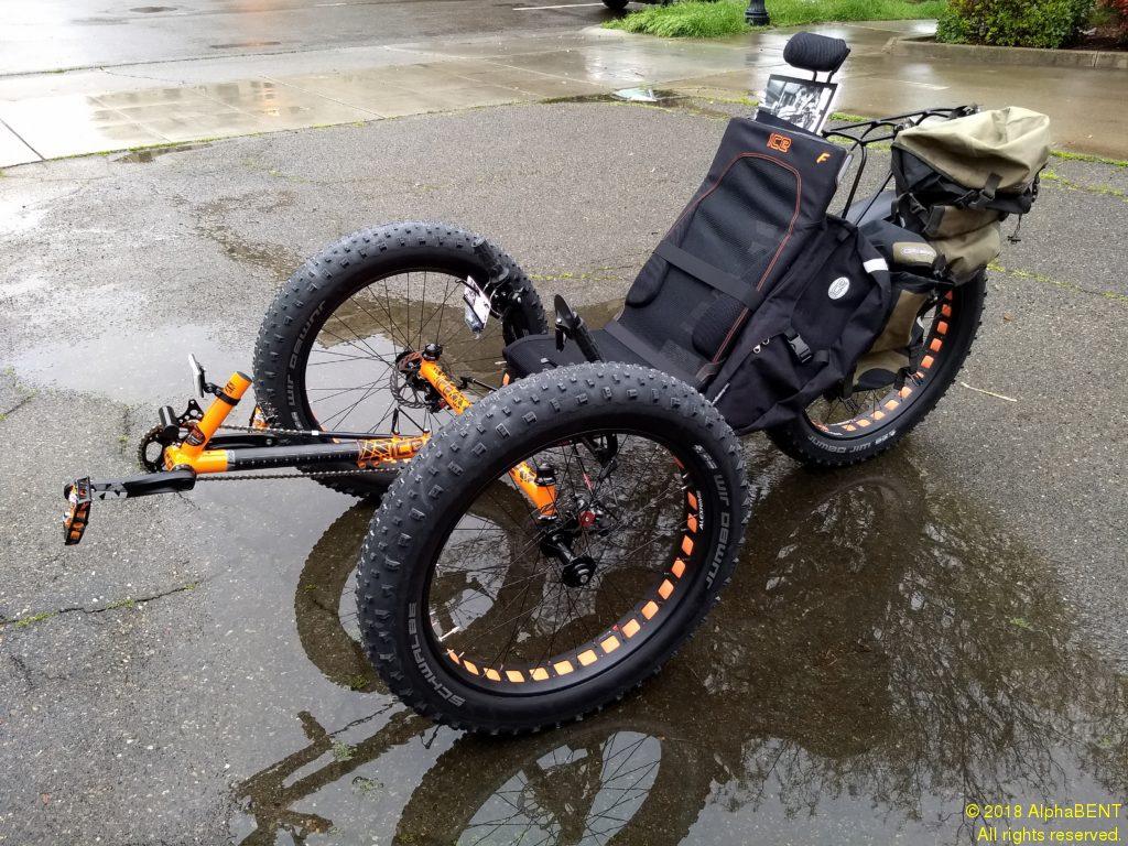 ICE Full Fat Hunting Trike w. Rohloff ICE Rohloff Radical Designs Schwalbe Ortlieb recumbent trike